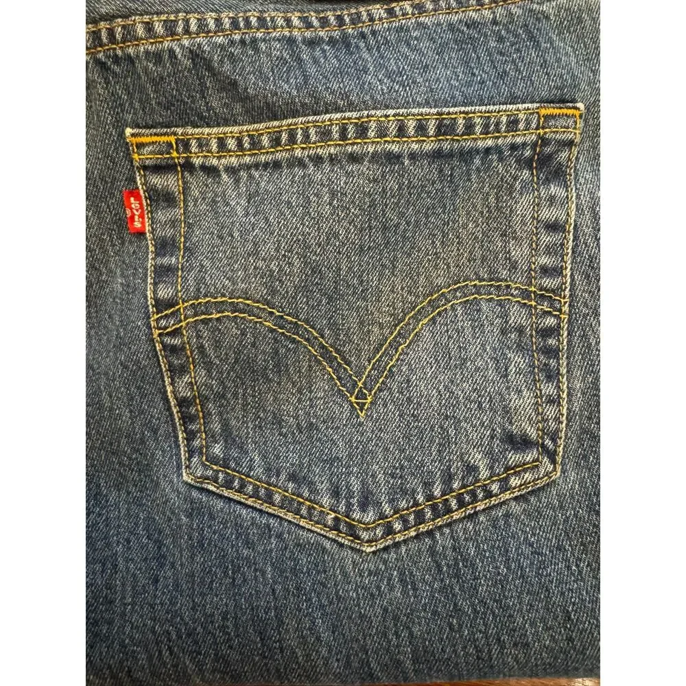Levi's 501 Original Jeans Men's 34x29 Straight Leg Button Fly Blue Denim